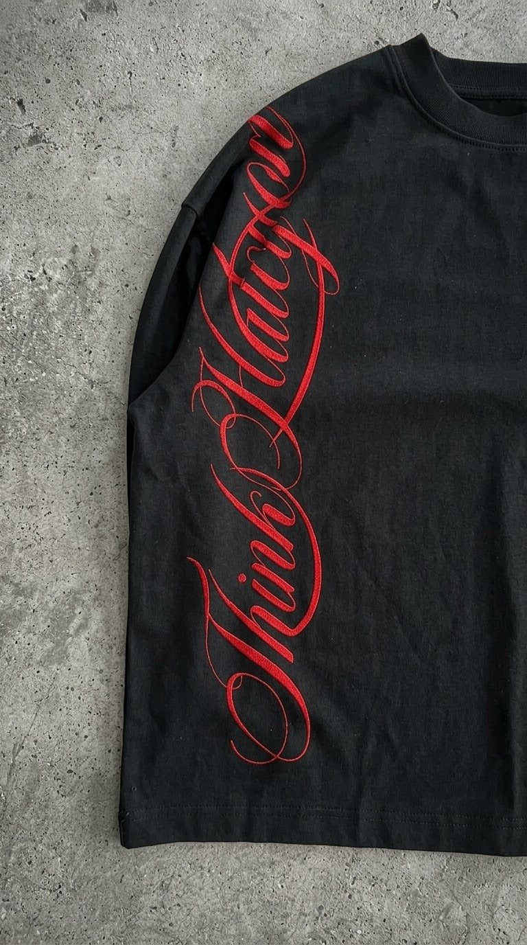 Black -cropped long sleeve — autre vue